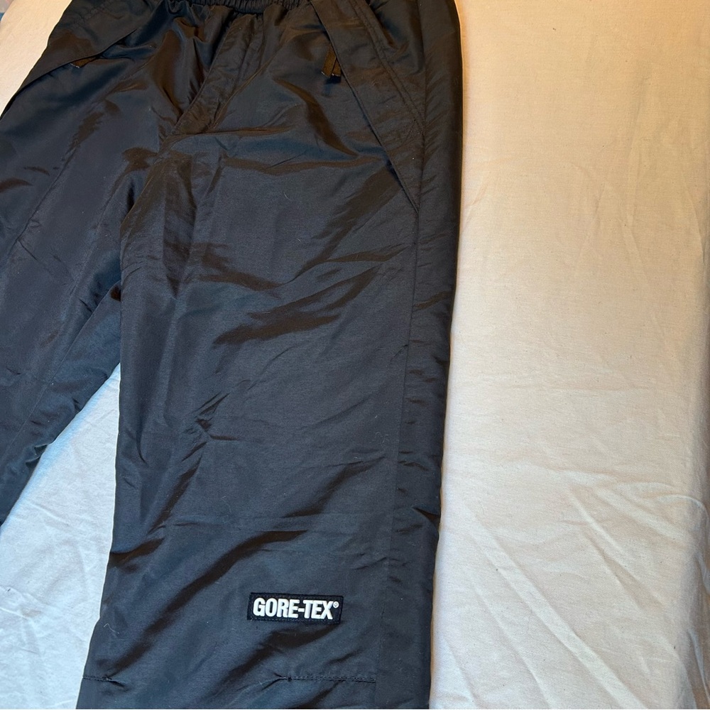 Vintage GORE-TEX‎ Made in USA Black Waterproof Ski Snow Pants Men’s Medium Nylon